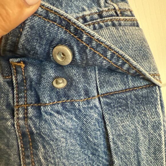 Abercrombie & Fitch High Rise Mini Skirt Size 28 / 6 Denim Side Pockets 90s EUC - Picture 4 of 12